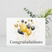 Congratulaties decoratieve discobal  (Staand voorkant)