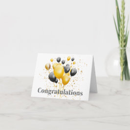 Congratulaties decoratieve discobal  bedankkaart