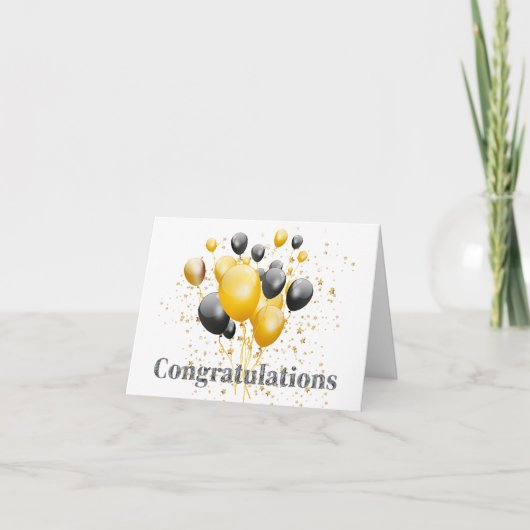 Congratulaties decoratieve discobal  bedankkaart (Voorkant)