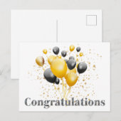 Congratulaties decoratieve discobal  briefkaart (Voorkant / Achterkant)