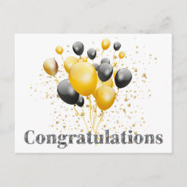 Congratulaties decoratieve discobal  briefkaart