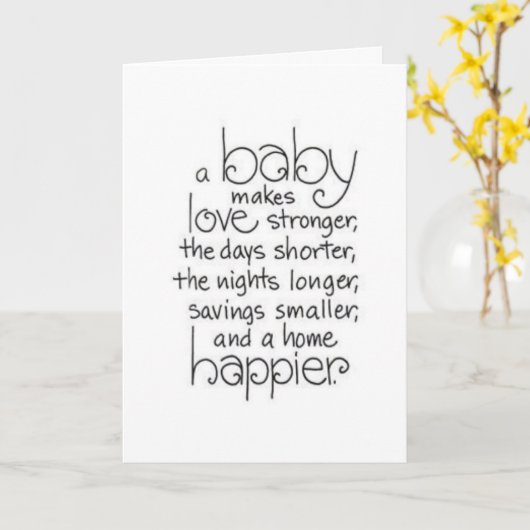 CONGRATULATIES EN ZO GEBEUREN VOOR U EN BABY KAART (Gele Bloem)