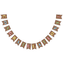  CONGRATULATIES! Gesimuleerde overlapping Vlaggetjes