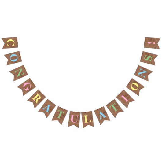  CONGRATULATIES! Gesimuleerde overlapping Vlaggetjes (Alle)