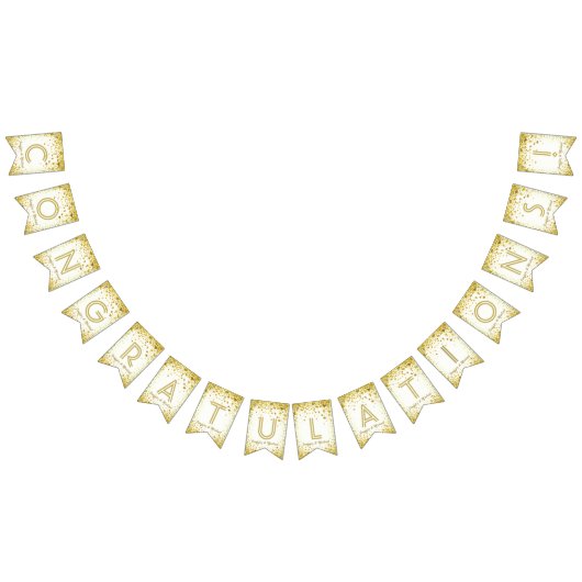 ☆ CONGRATULATIES ☆ Gold Confetti Vlaggetjes (Alle)
