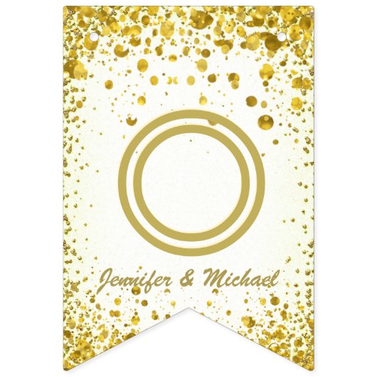 ☆ CONGRATULATIES ☆ Gold Confetti Vlaggetjes (Tweede vlag)