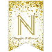 ☆ CONGRATULATIES ☆ Gold Confetti Vlaggetjes (Derde vlag)