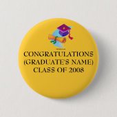 CONGRATULATIES (GRADUATE'S ... RONDE BUTTON 5,7 CM (Voorkant)
