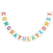 CONGRATULATIES - IVORY WHITE & MULTICOLOR TEKST