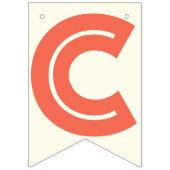 CONGRATULATIES - IVORY WHITE & MULTICOLOR TEKST VLAGGETJES (Eerste vlag)