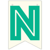 CONGRATULATIES - IVORY WHITE & MULTICOLOR TEKST VLAGGETJES (Derde vlag)