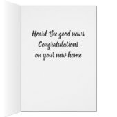 CONGRATULATIES *NIEUWE HOMEEWNER* (Binnen (Rechts))