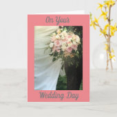 CONGRATULATIES OP DE WEDDAG AAN PASSEN GETROUWD KAART (Gele Bloem)