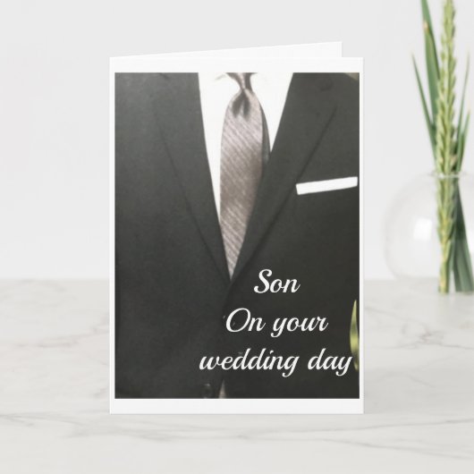 CONGRATULATIES OP UW WEDDAG **SON* KAART (Voorkant)