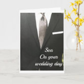 CONGRATULATIES OP UW WEDDAG **SON* KAART (Gele Bloem)