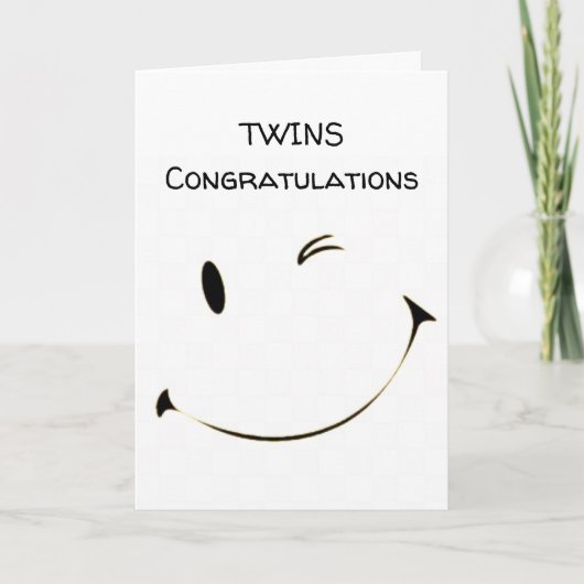 ***CONGRATULATIES*****TWINS** KAART (Voorkant)