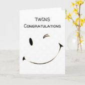 ***CONGRATULATIES*****TWINS** KAART (Gele Bloem)