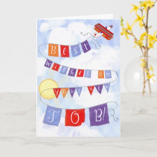 *CONGRATULATIES VOOR UW NIEUWE JOB*-KAART KAART (Gele Bloem)