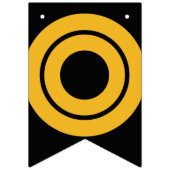 CONGRATULATIES - ZWARTE EN MULTICOLOOR TEKST VLAGGETJES (Tweede vlag)