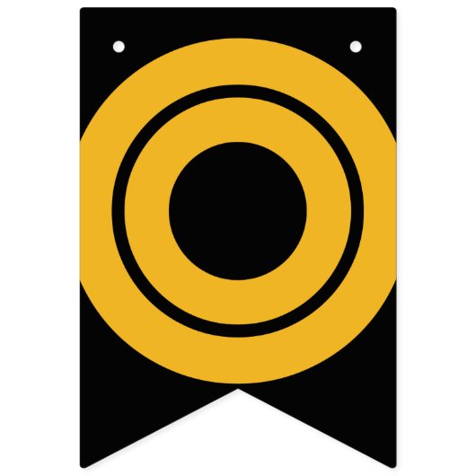 CONGRATULATIES - ZWARTE EN MULTICOLOOR TEKST VLAGGETJES (Tweede vlag)