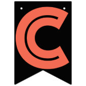 CONGRATULATIES - ZWARTE EN MULTICOLOOR TEKST VLAGGETJES (Eerste vlag)