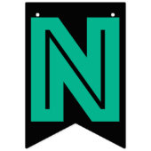 CONGRATULATIES - ZWARTE EN MULTICOLOOR TEKST VLAGGETJES (Derde vlag)