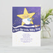 Congratulation New Baby Flat Announcement Card Aankondiging (Staand voorkant)
