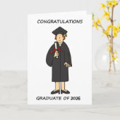 Congratulations 2026 Female Graduation  Card Kaart (Gele Bloem)