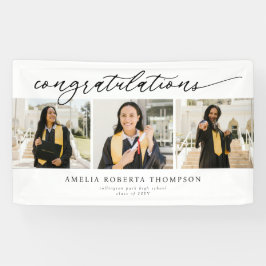 Congratulations 3 Photo Graduation Spandoek