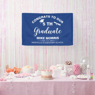 Congratulations 5th Grade Graduation Blue Spandoek