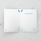 Congratulations a baby boy customizable names kaart (Binnen)