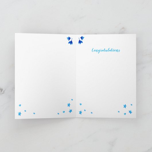 Congratulations a baby boy customizable names kaart (Binnen)