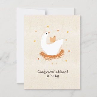 Congratulations a baby chick briefkaart