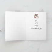 Congratulations Baby Girl Cute Owl Humor Kaart (Binnen)