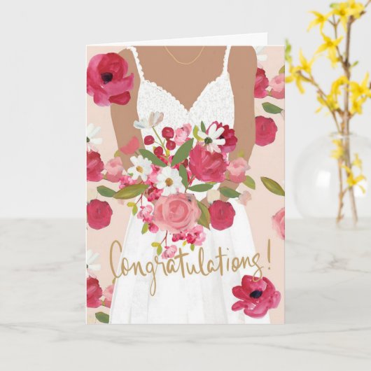 Congratulations Bridal Shower  Kaart (Gele Bloem)