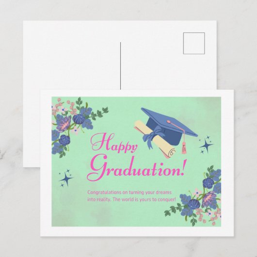 Congratulations card briefkaart (Voorkant / Achterkant)