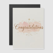 Congratulations Card – Simple & Elegant Greeting  Magnetische Uitnodiging (Voorkant / Achterkant)