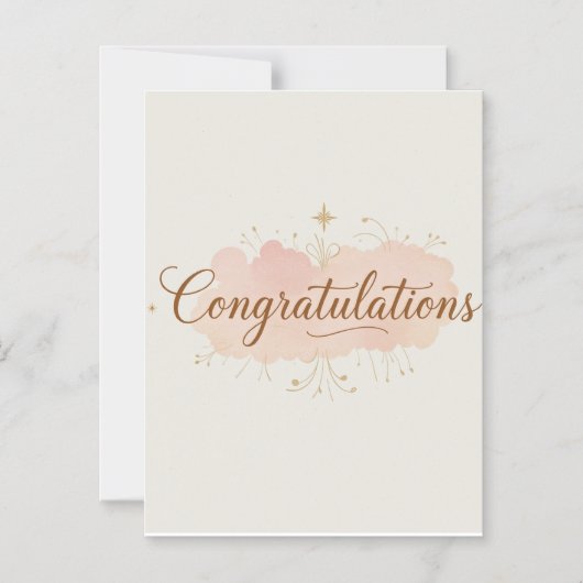 Congratulations Card – Simple & Elegant Greeting  Magnetische Uitnodiging (Voorkant)