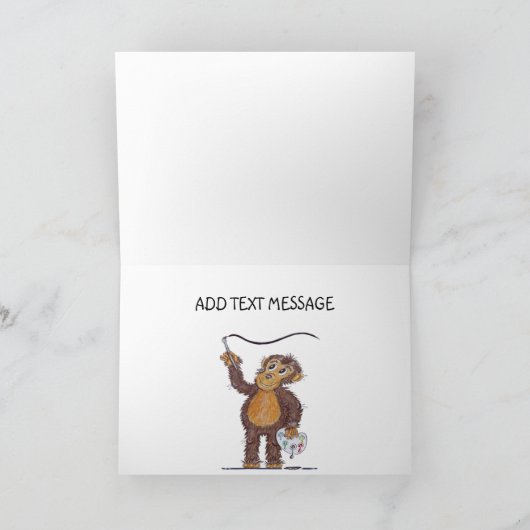 Congratulations Caricature Animals Card Kaart (Binnen)