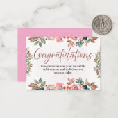 Congratulations Celebration Invitation Card Notitiekaartje (Voorkant / Achterkant in situ)