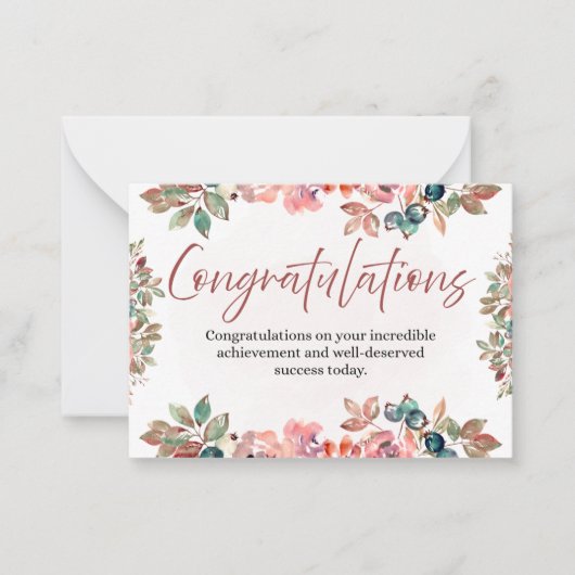Congratulations Celebration Invitation Card Notitiekaartje (Voorkant)