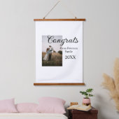 Congratulations congrats add family name photo yea hangend wandkleed (Slaapkamer)