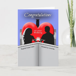 Congratulations Cruise Ship Wedding Greeting Card Kaart