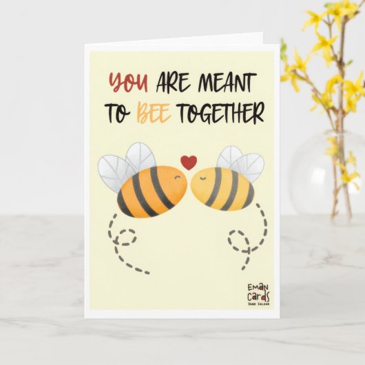 Congratulations - Cute Wedding Kaart (Gele Bloem)