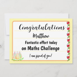 Congratulations Fantastic Effort Today Card Feestdagenkaart