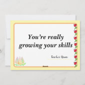 Congratulations Fantastic Effort Today Card Feestdagenkaart (Achterkant)