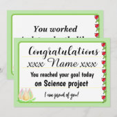 Congratulations Fantastic Effort Today Card Feestdagenkaart (Voorkant / Achterkant)