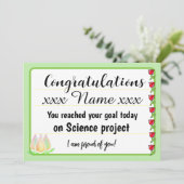 Congratulations Fantastic Effort Today Card Feestdagenkaart (Staand voorkant)