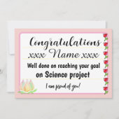 Congratulations Fantastic Effort Today Card Kaart (Voorkant)