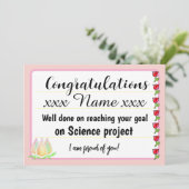 Congratulations Fantastic Effort Today Card Kaart (Staand voorkant)